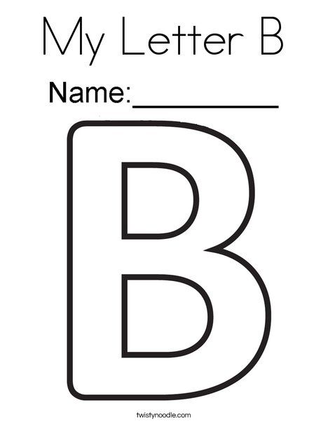 My letter b coloring page letter b worksheets lettering letter b