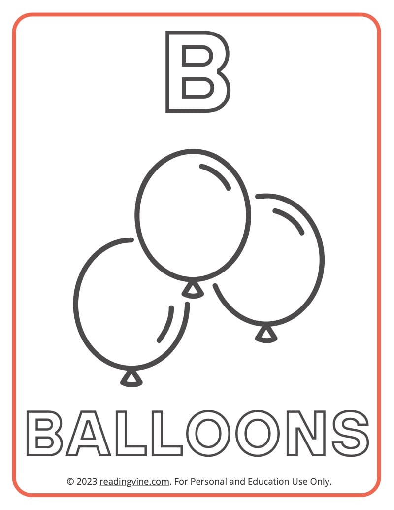 Letter b coloring pages free printable sheets for preschool