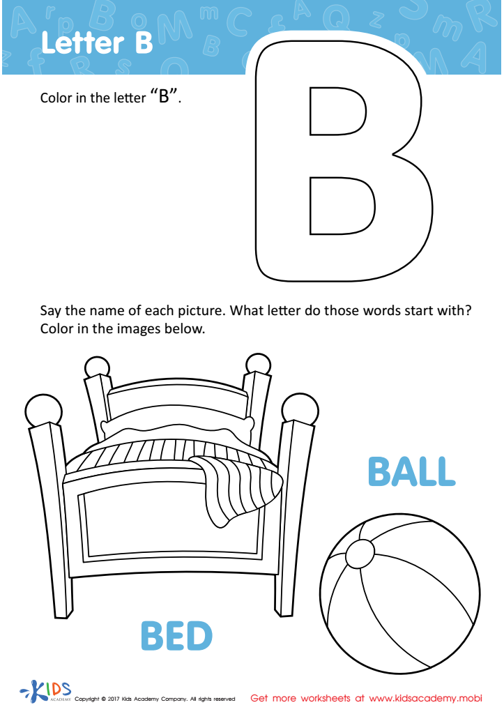 Letter b printable letter b coloring sheet free letter b template print out