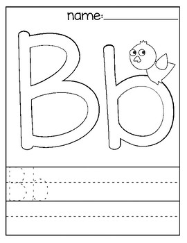 Letter b coloring page by teacher coloring store tpt