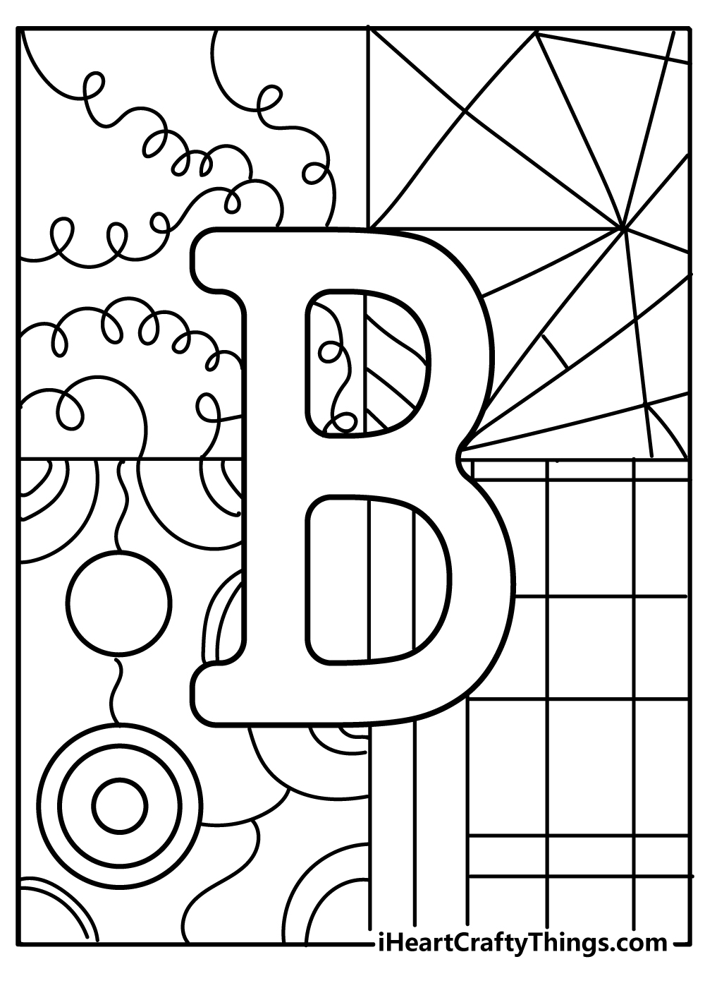 Letter b coloring pages free printables