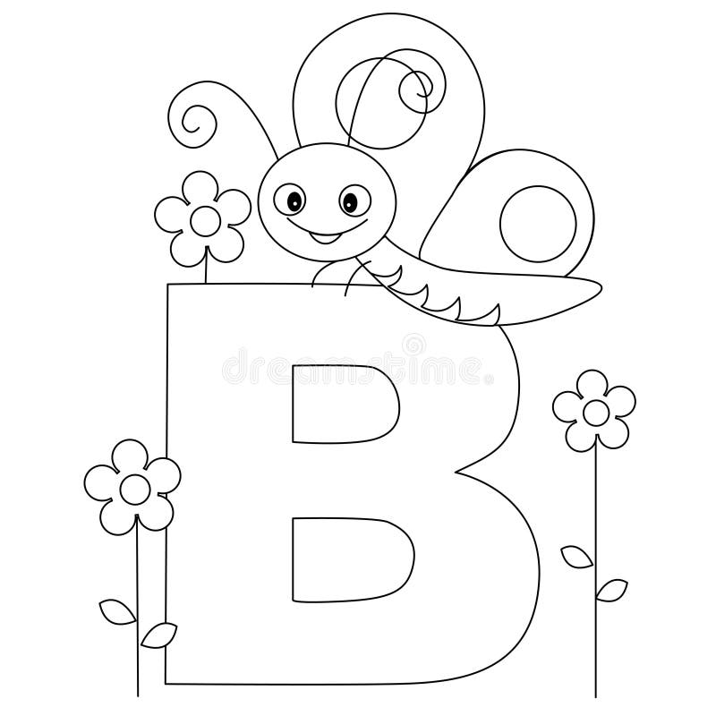 Alphabet coloring page stock vector illustration of empty