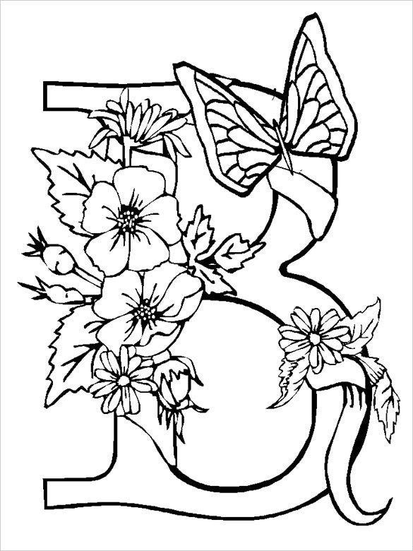 Coloring pages letter b preschool coloring page