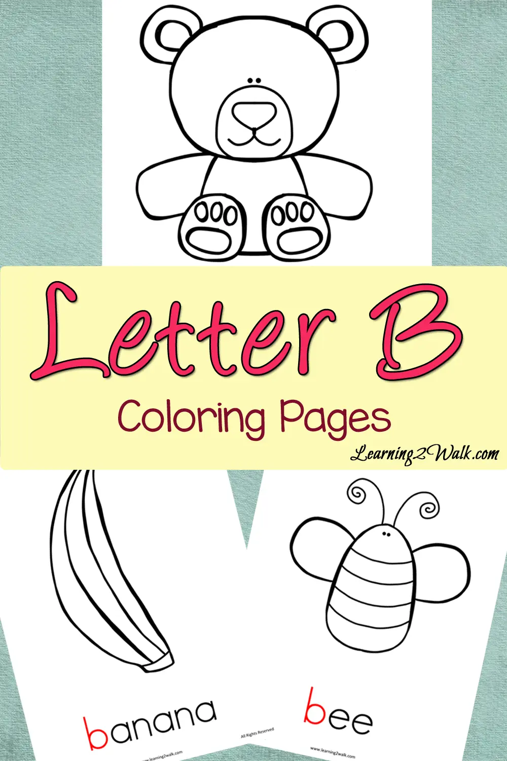 Free printable letter b coloring pages