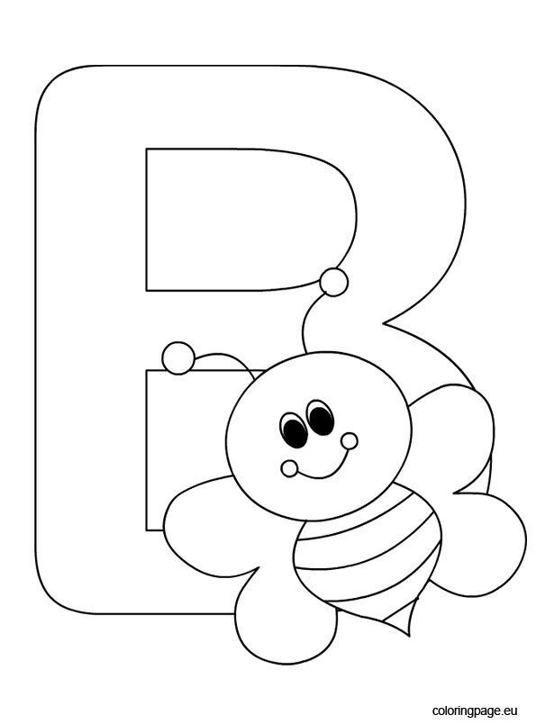 Alphabet â letter b coloring page