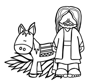 Palm sunday coloring pages tpt