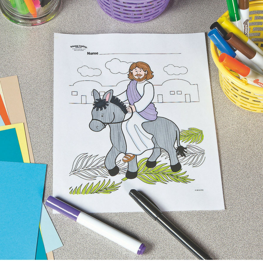 Palm sunday free printable coloring page