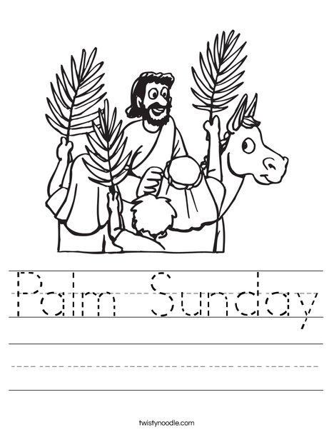 Palm sunday activity sheets for kids