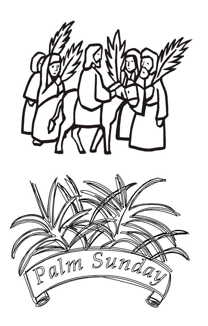 Palm sunday coloring pages printable for free download