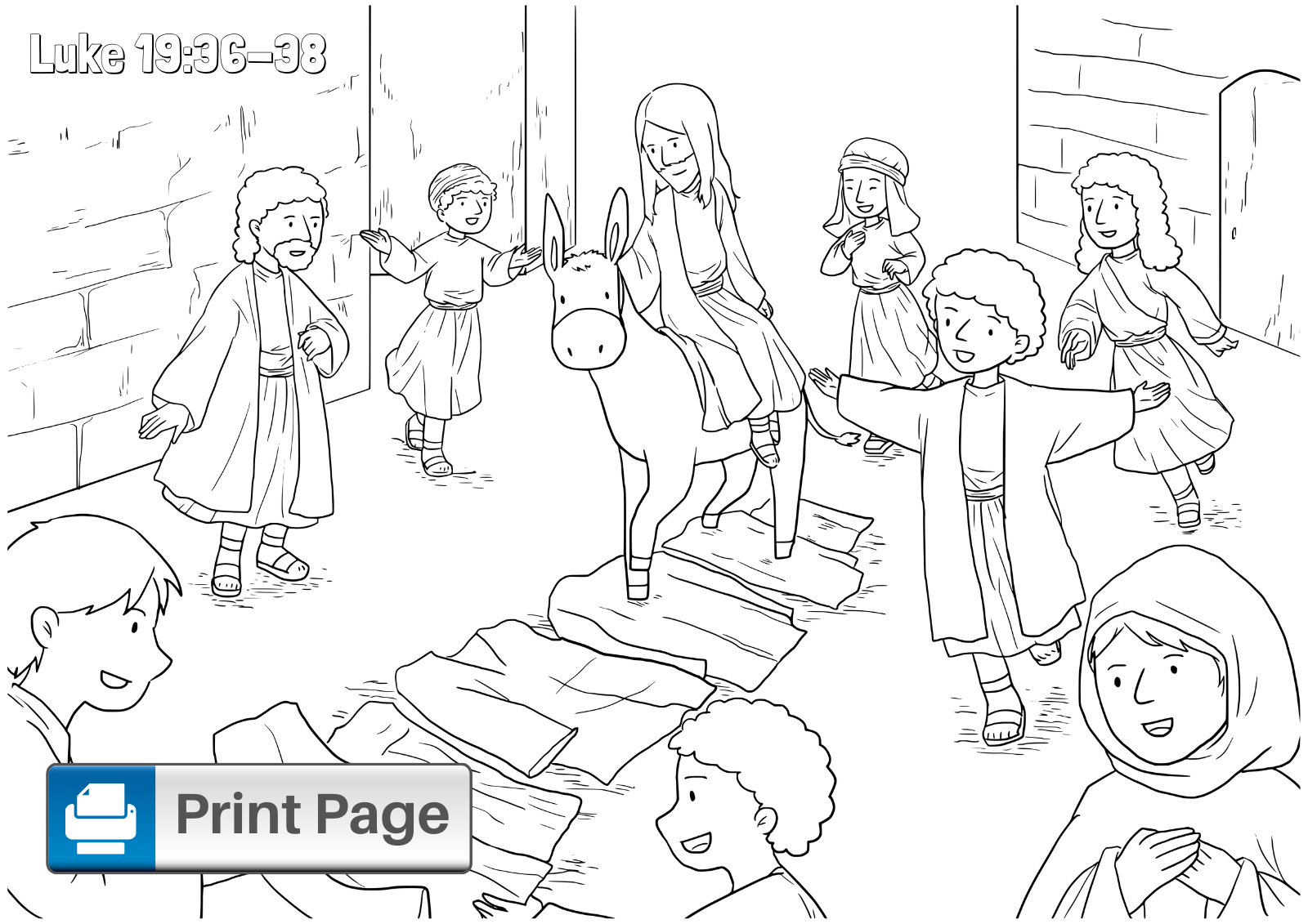 Free printable palm sunday coloring pages for kids â connectus