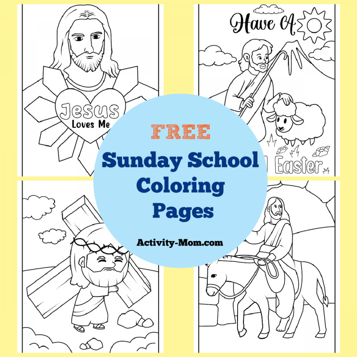Sunday school coloring pages free printable
