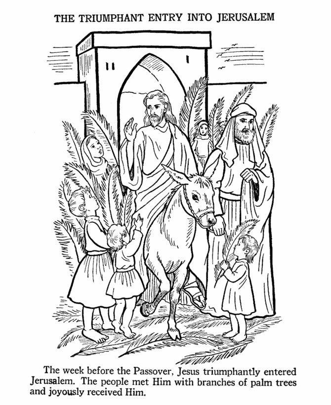 Bible easter coloring pages