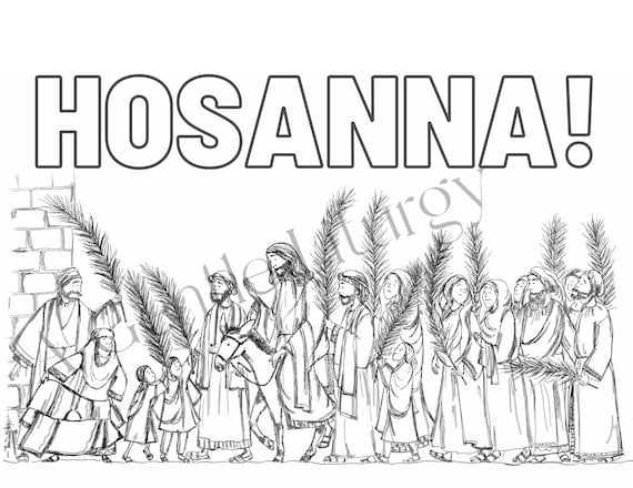 Palm sunday coloring pages triumphal entry easter holy week