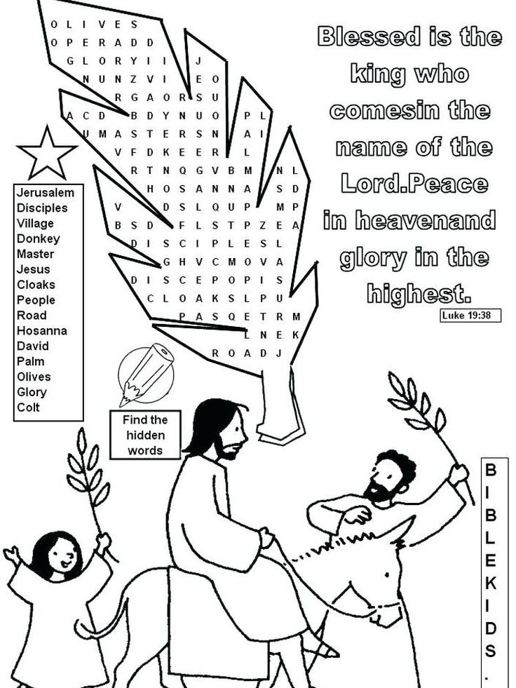 Celebrate palm sunday with free coloring pages
