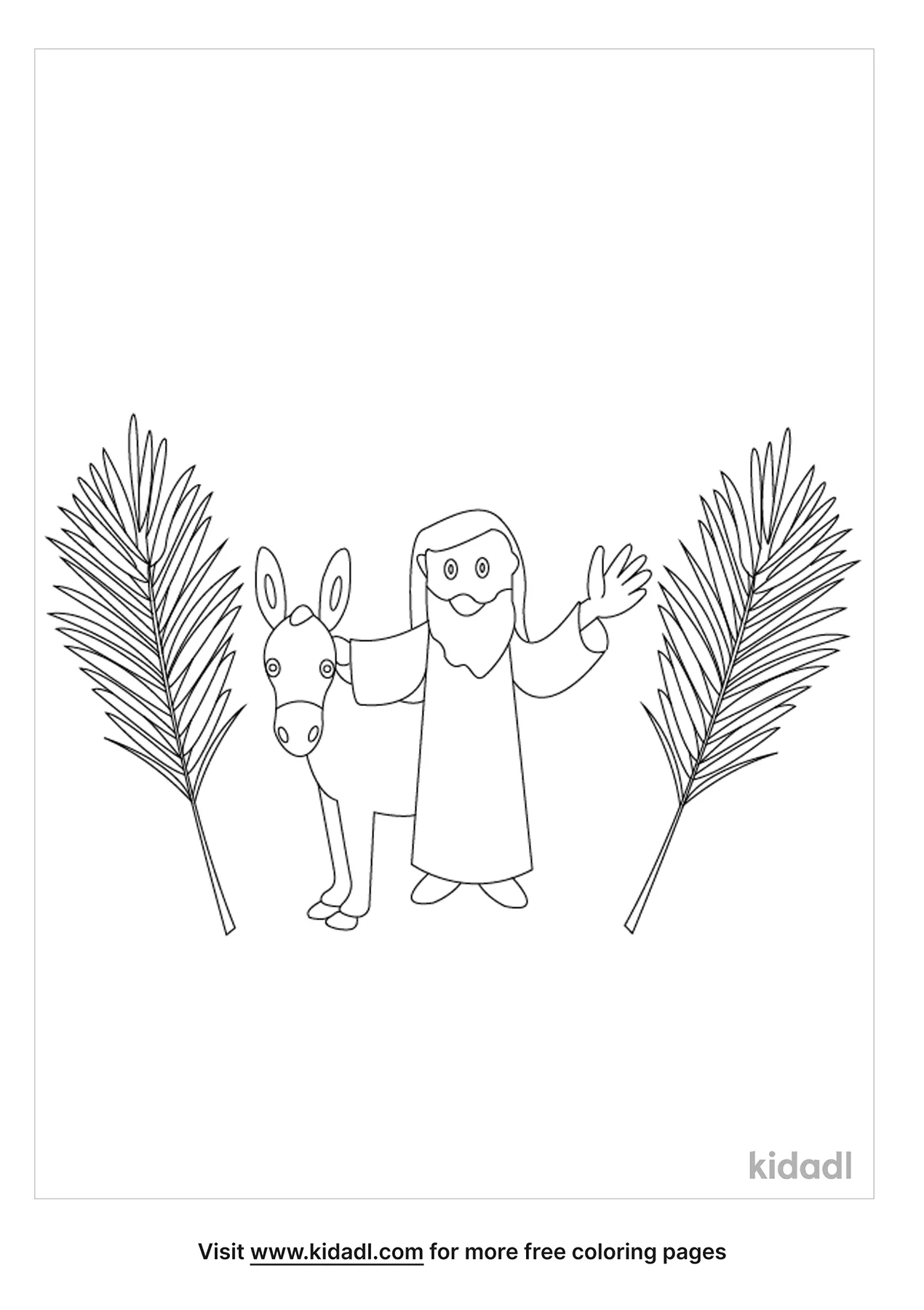 Free easter palm sunday coloring page coloring page printables
