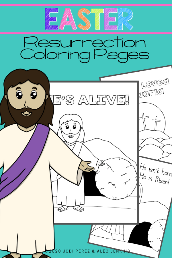 Resurrection sunday easter coloring pages â early learning source