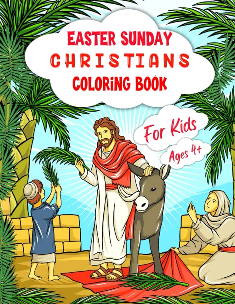 Easter sunday christian coloring book bible coloring book with our lord jesus and easter sunday christian religious sunday school gift for kids religious coloring books for kids easter basket rosa montis