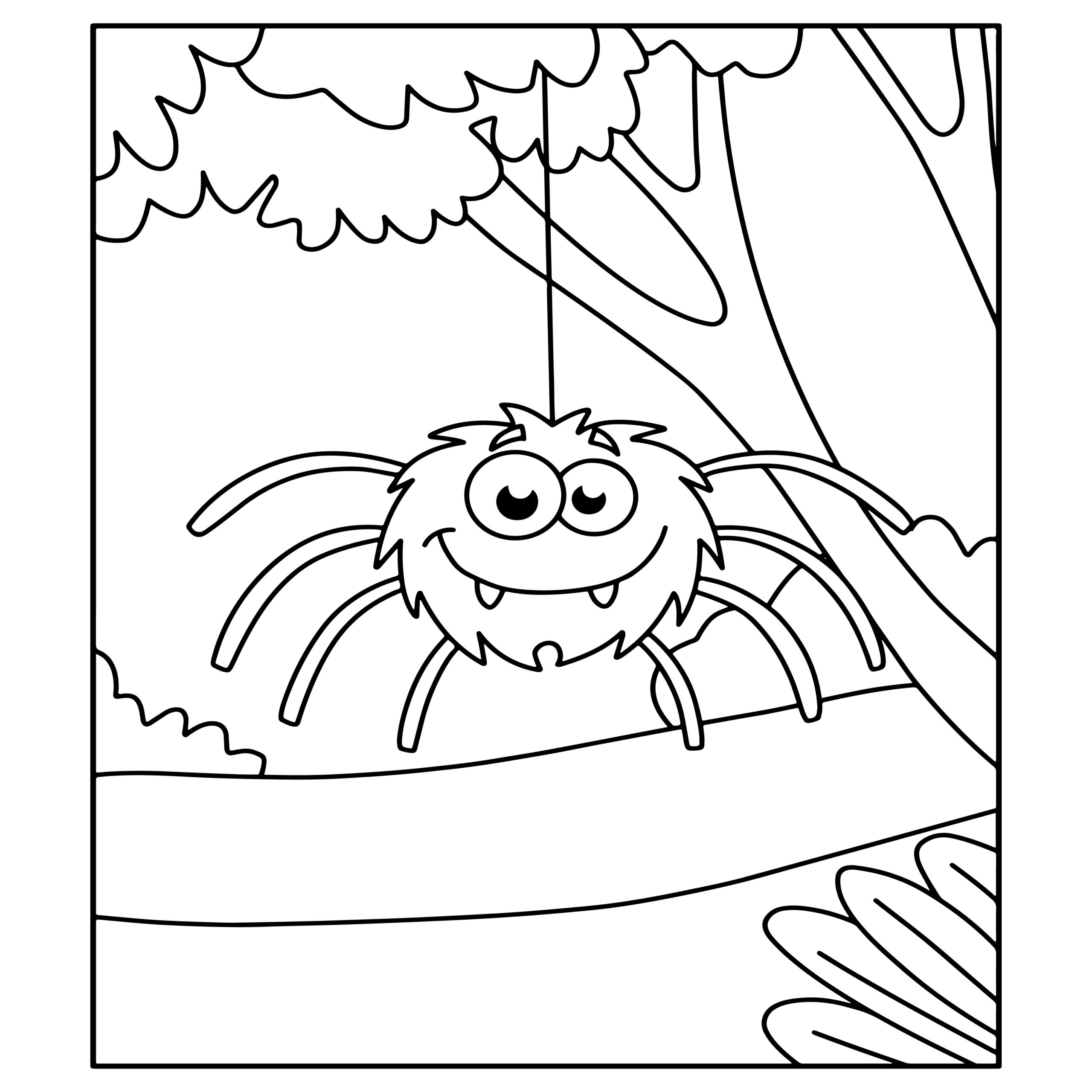 Spider coloring pages for kids spider coloring book made by teachers