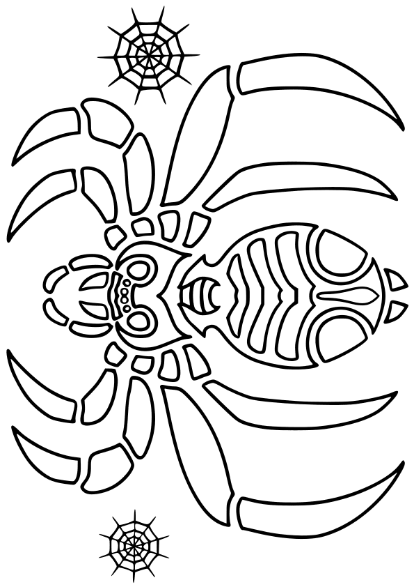 Spider drawing for coloring page free printable nurieworld
