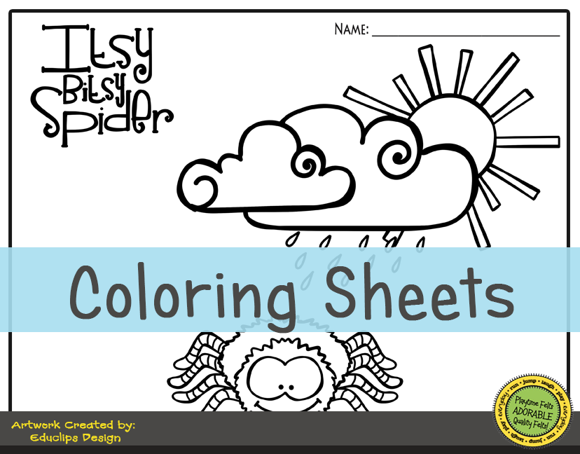 Itsy bitsy spider storytime activities for preschool
