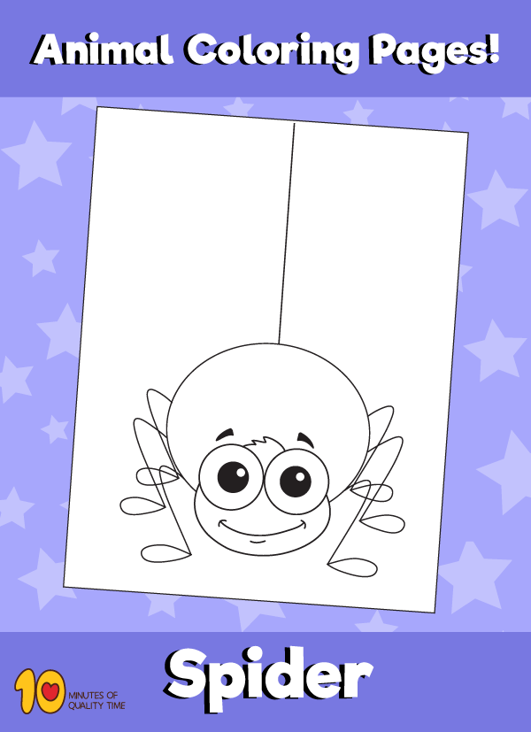 Spider coloring page â animal coloring pages â minutes of quality time