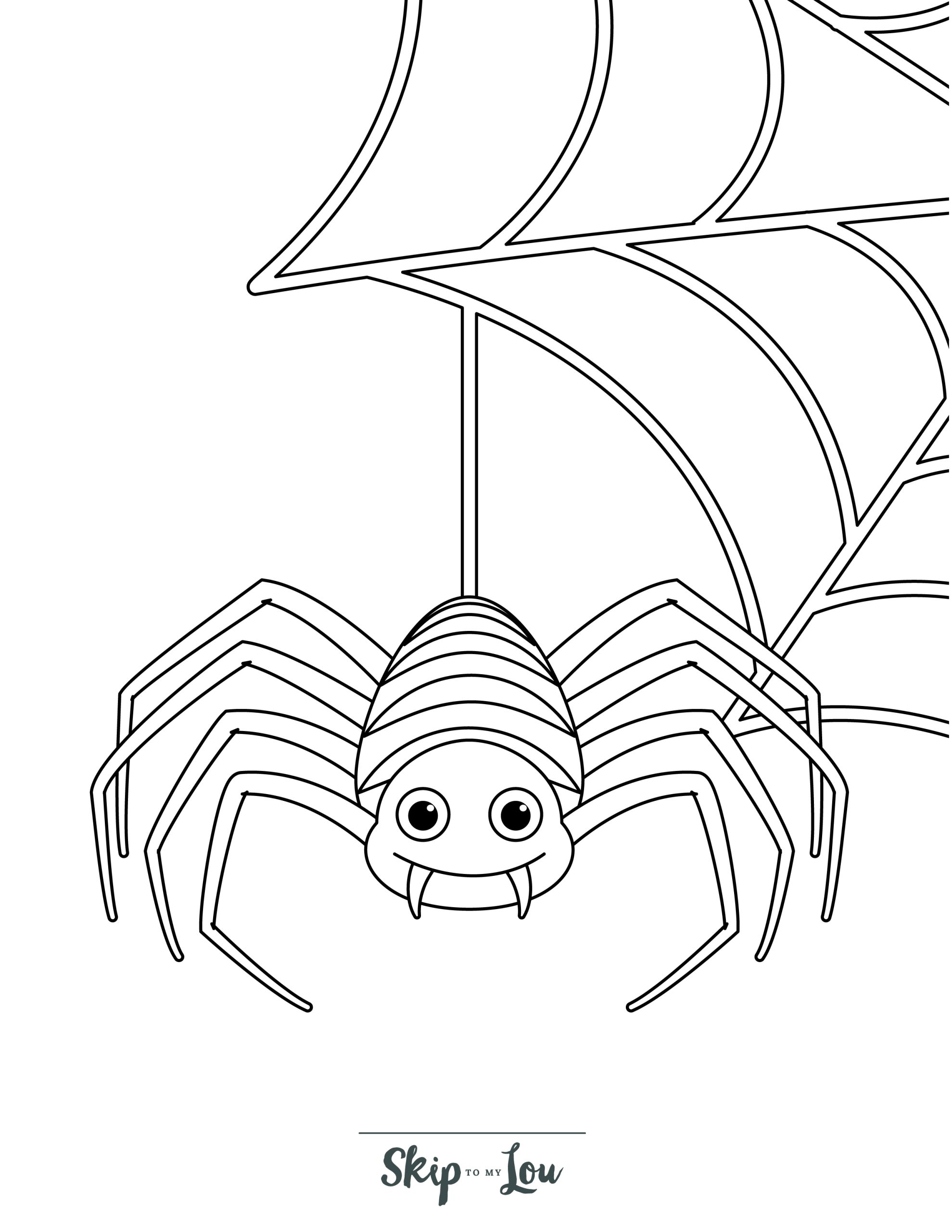 Spider coloring pages free printable pdf sheets skip to my lou