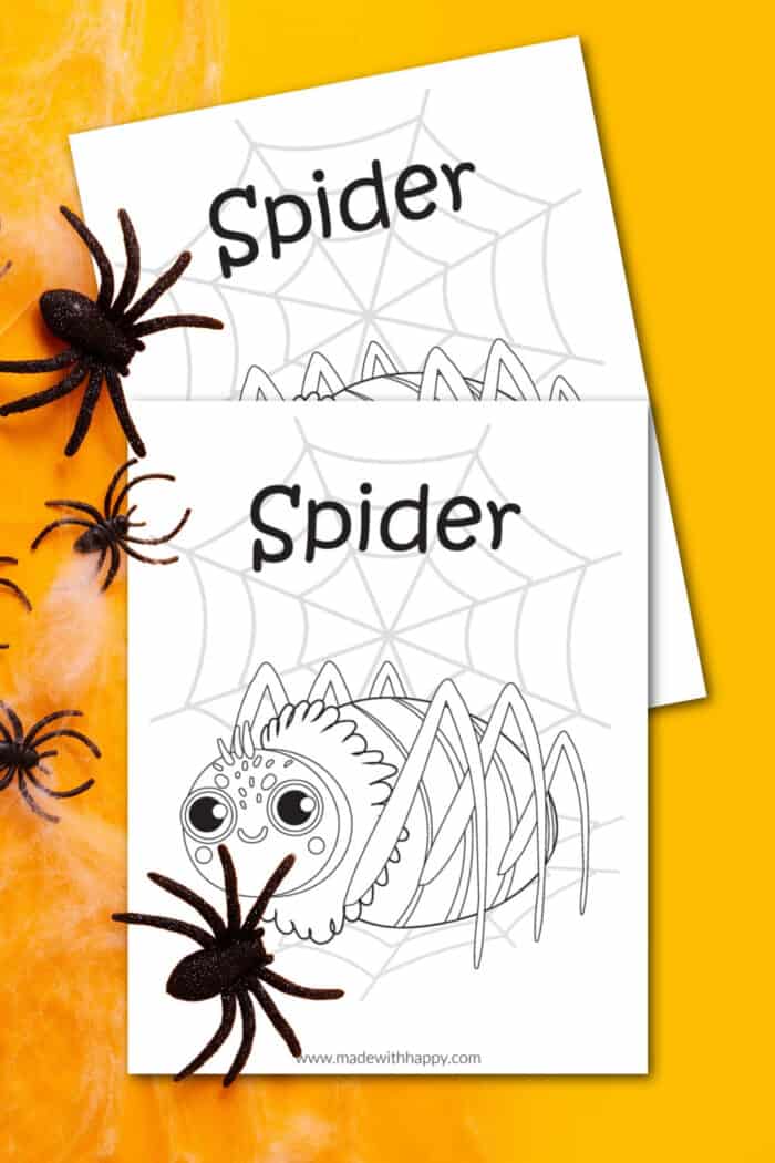 Free printable spider coloring pages