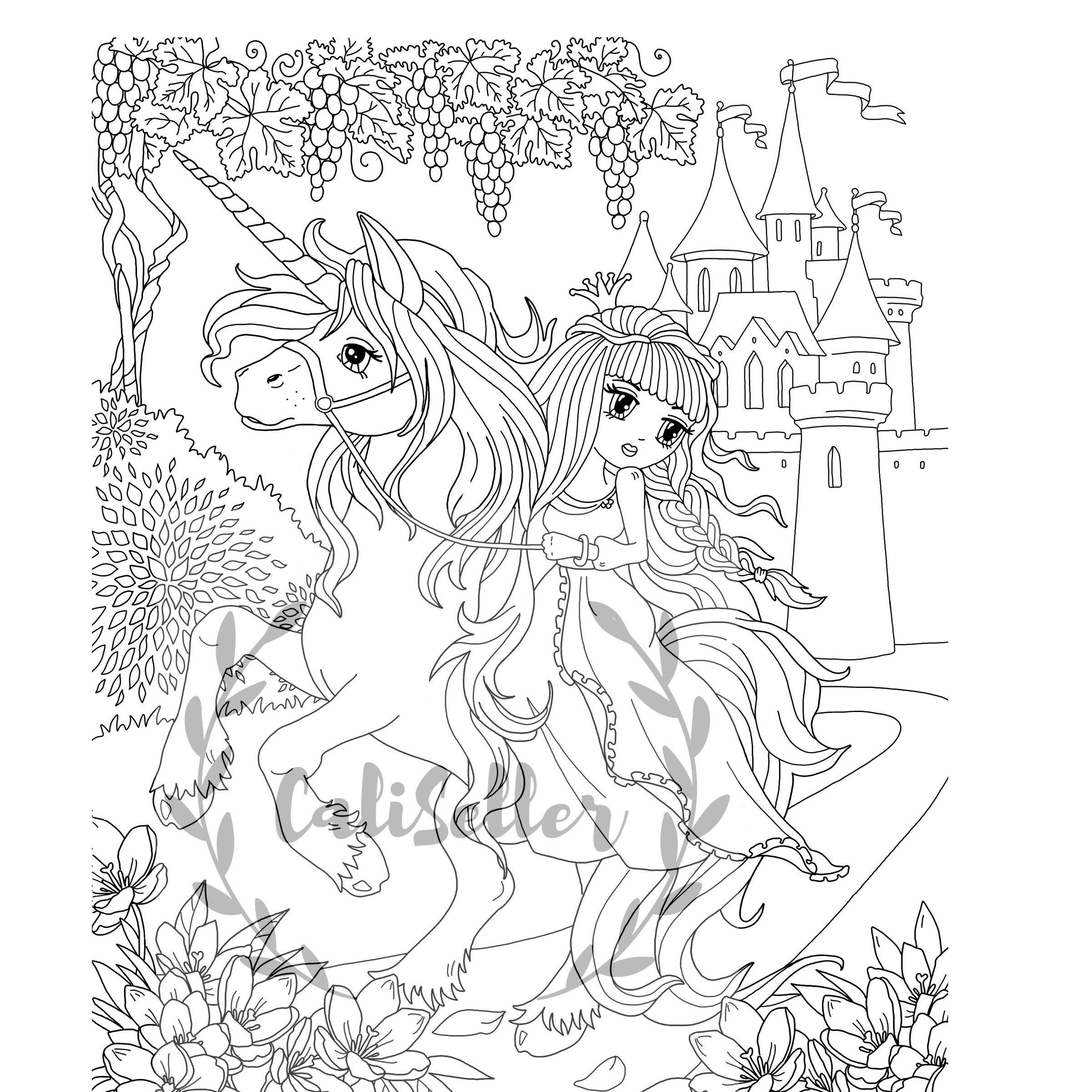 Excited to share this item from my etsy shop adult coloring page unicorn sheets printableâ unicorn coloring pages princess coloring pages princess coloring