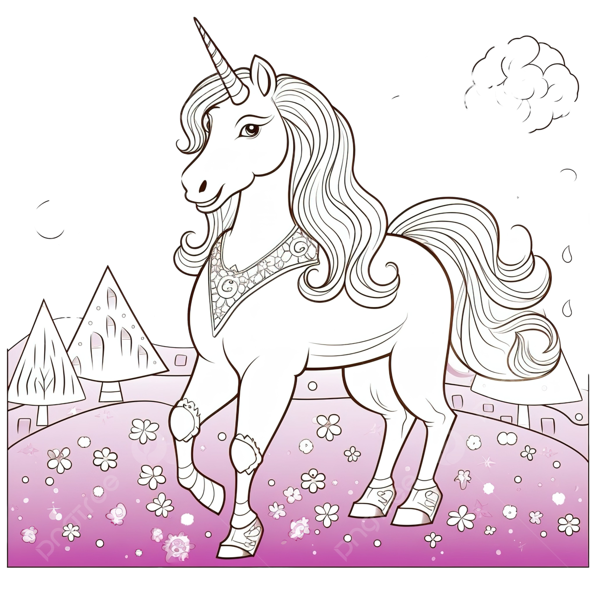 Cute unicorn and princess coloring pages learn numbers and colors printable worksheet unicorn cute cartoon baby unicorn png transparent image and clipart for free download