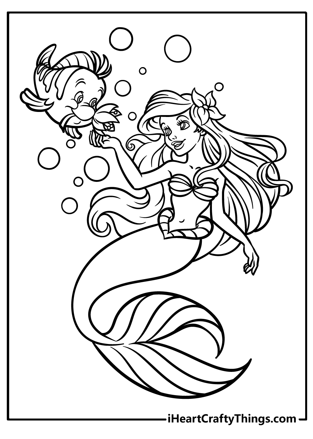 Ariel coloring pages free printables