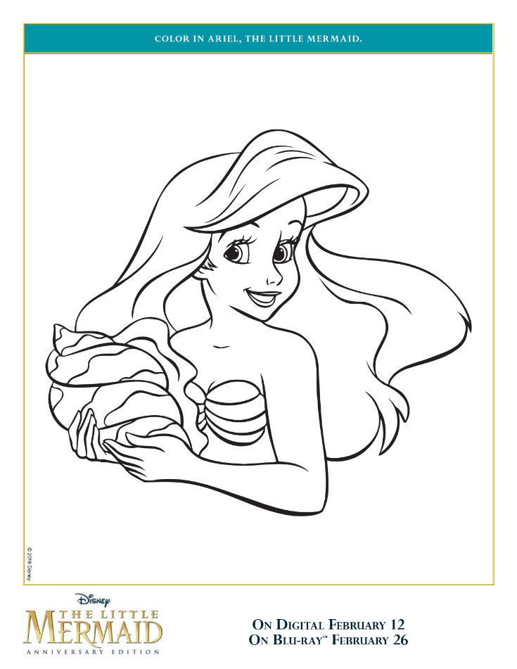 Ariel coloring page from the little mermaid