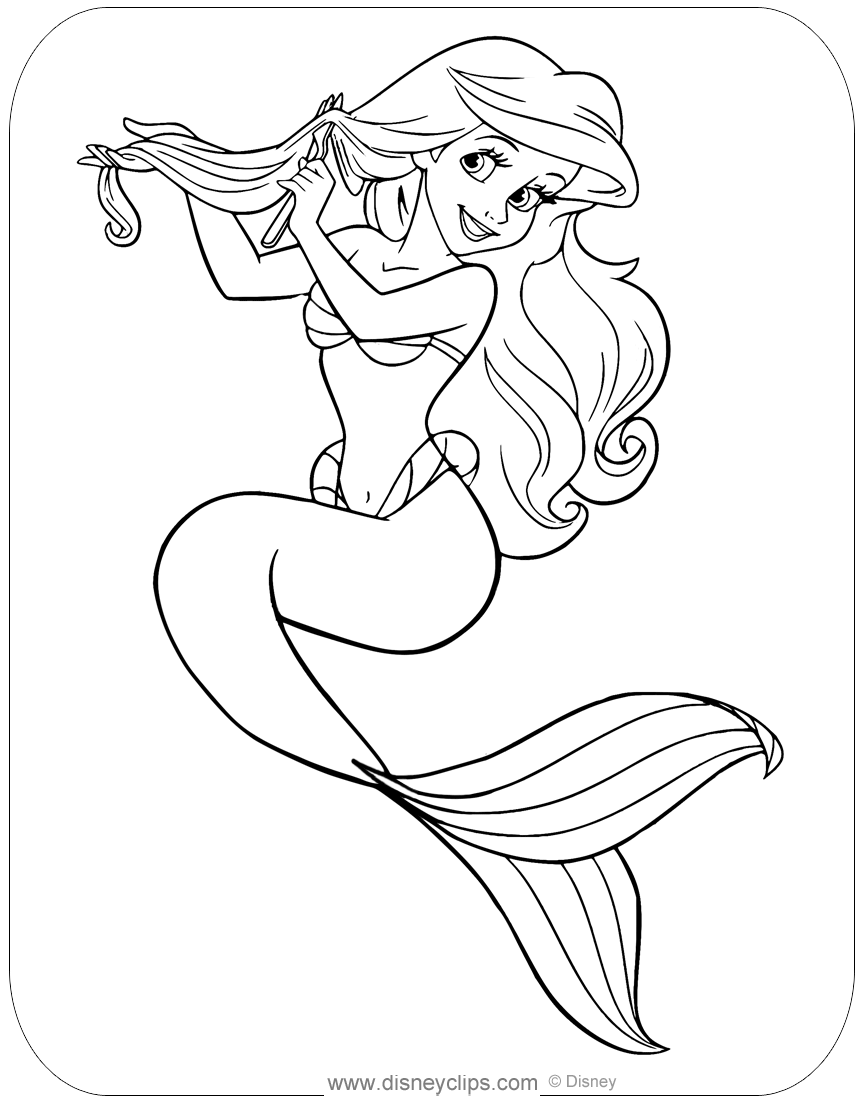 Printable the little mermaid coloring pages