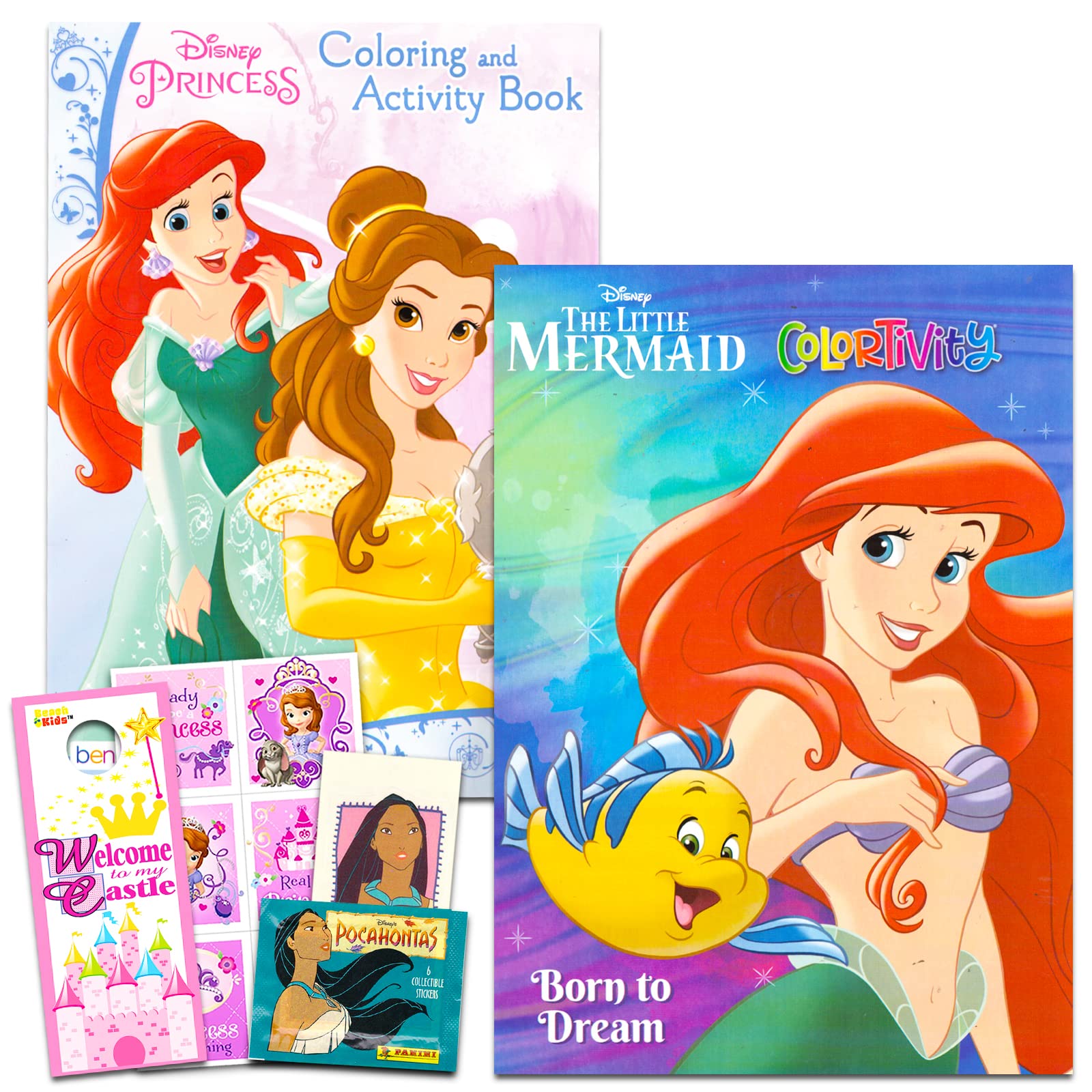 Little mermaid coloring book set