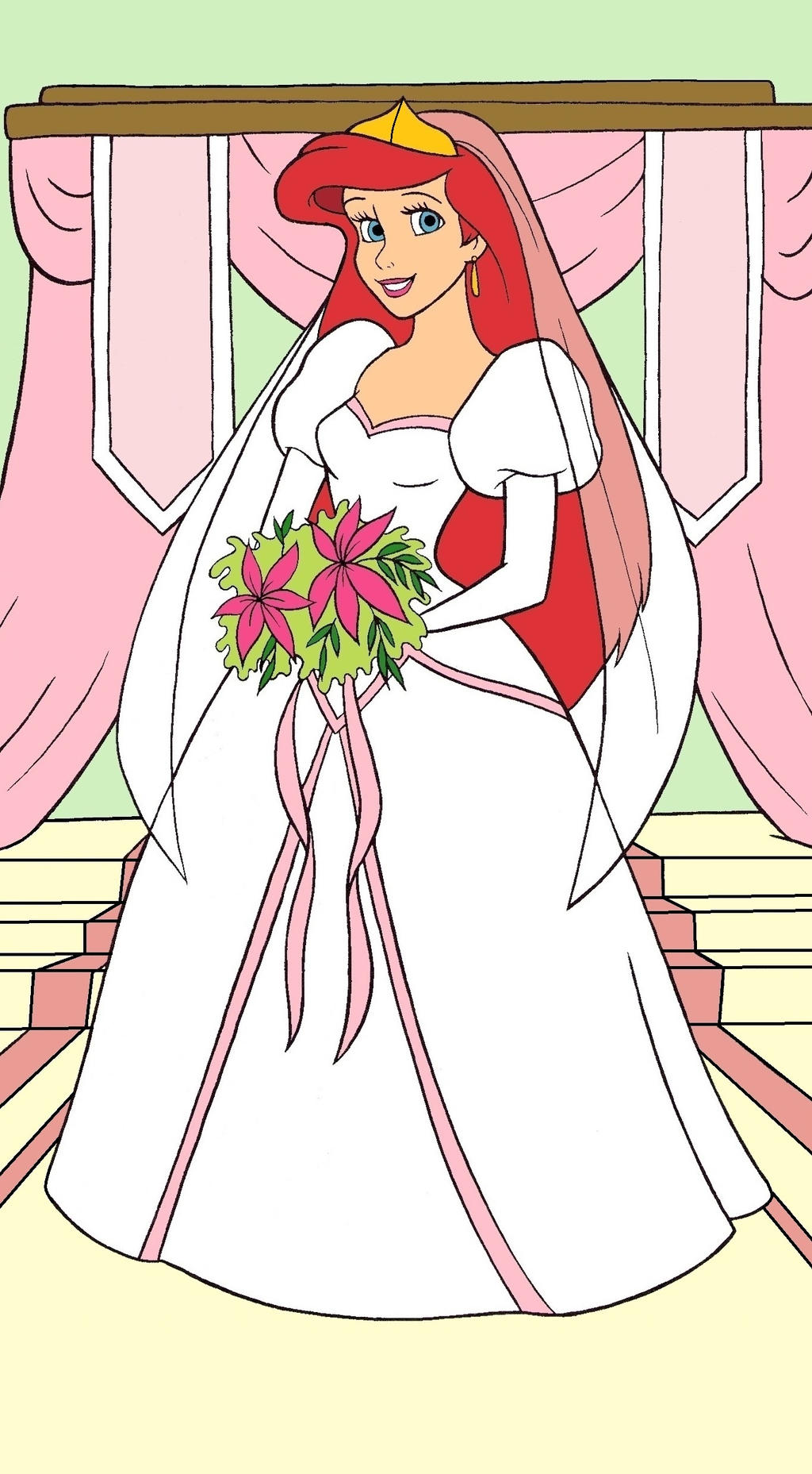 Bride ariel coloring page by disneypinup on
