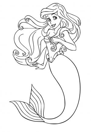 Free printable ariel coloring pages for adults and kids
