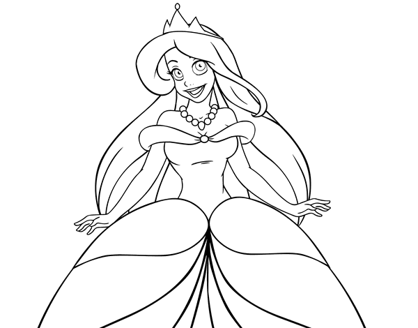 Princess ariel coloring page