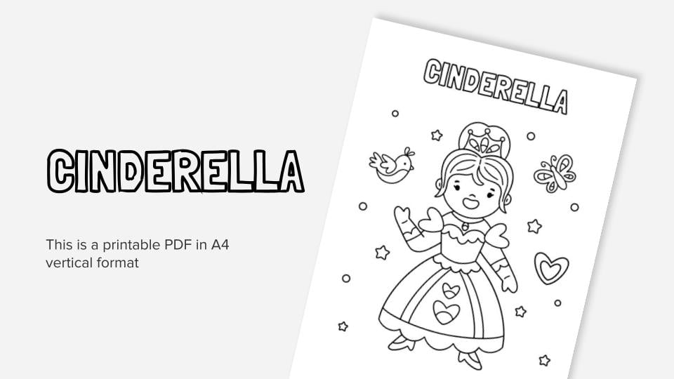 Printable coloring worksheets about princesses in pdf format