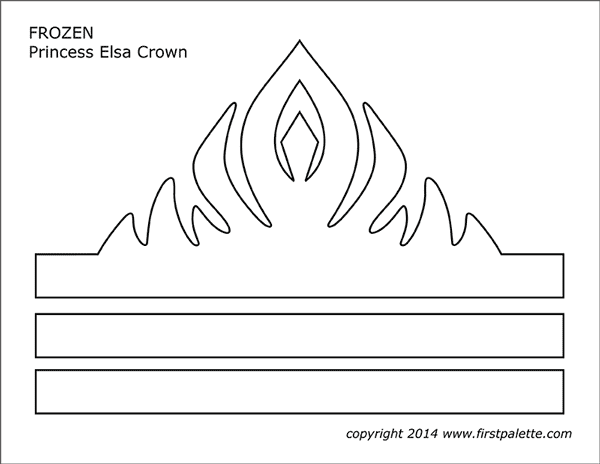 Frozen princess crown templates free printable templates coloring pages