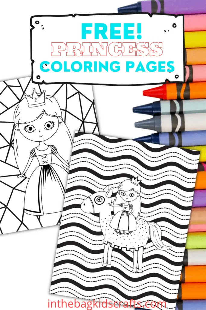 Princess coloring pages free download â in the bag kids crafts