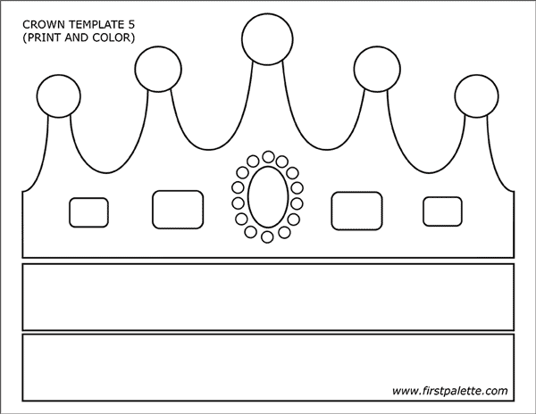 Prince and princess crown templates free printable templates coloring pages