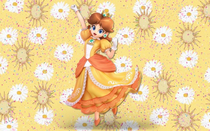 Nintendo princess daisy yelloe aesthetic desktop wallpaper princess wallpaper princess daisy daisy drawing