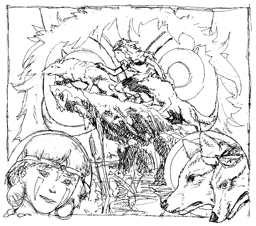 Princess mononoke mission sketch