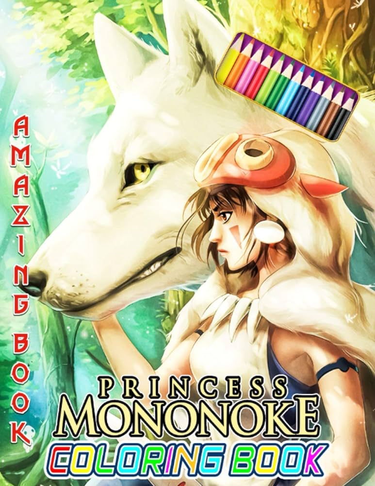 Princess mononoke coloring book ghibli studios art