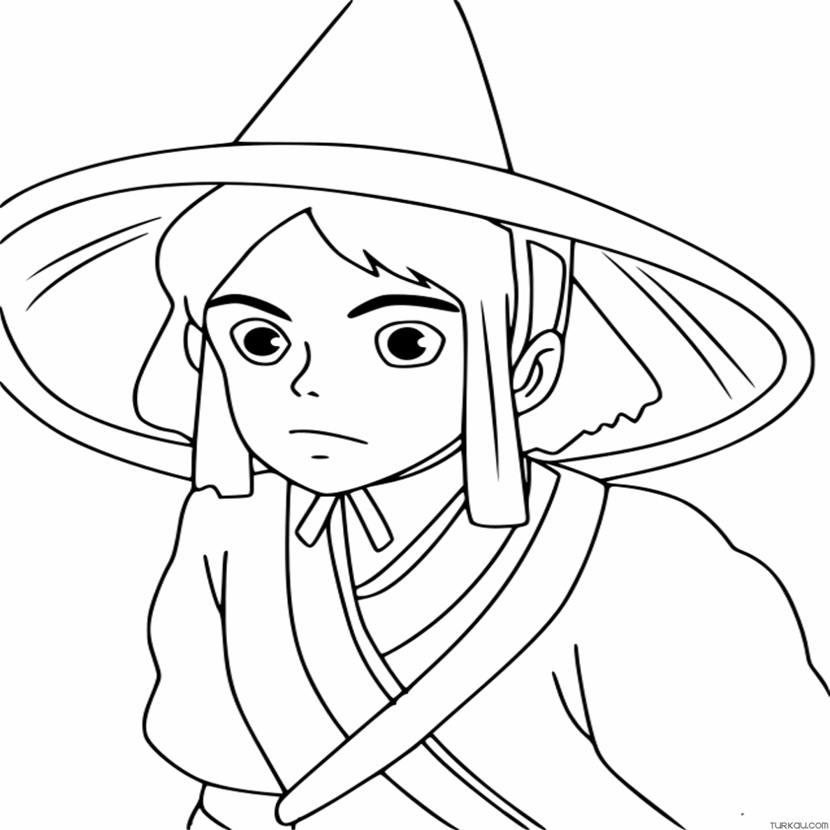 Princess mononoke kaya anime coloring page