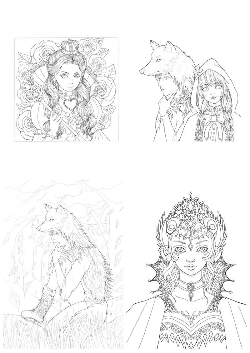 Another world portrait coloring book by tsmeg â