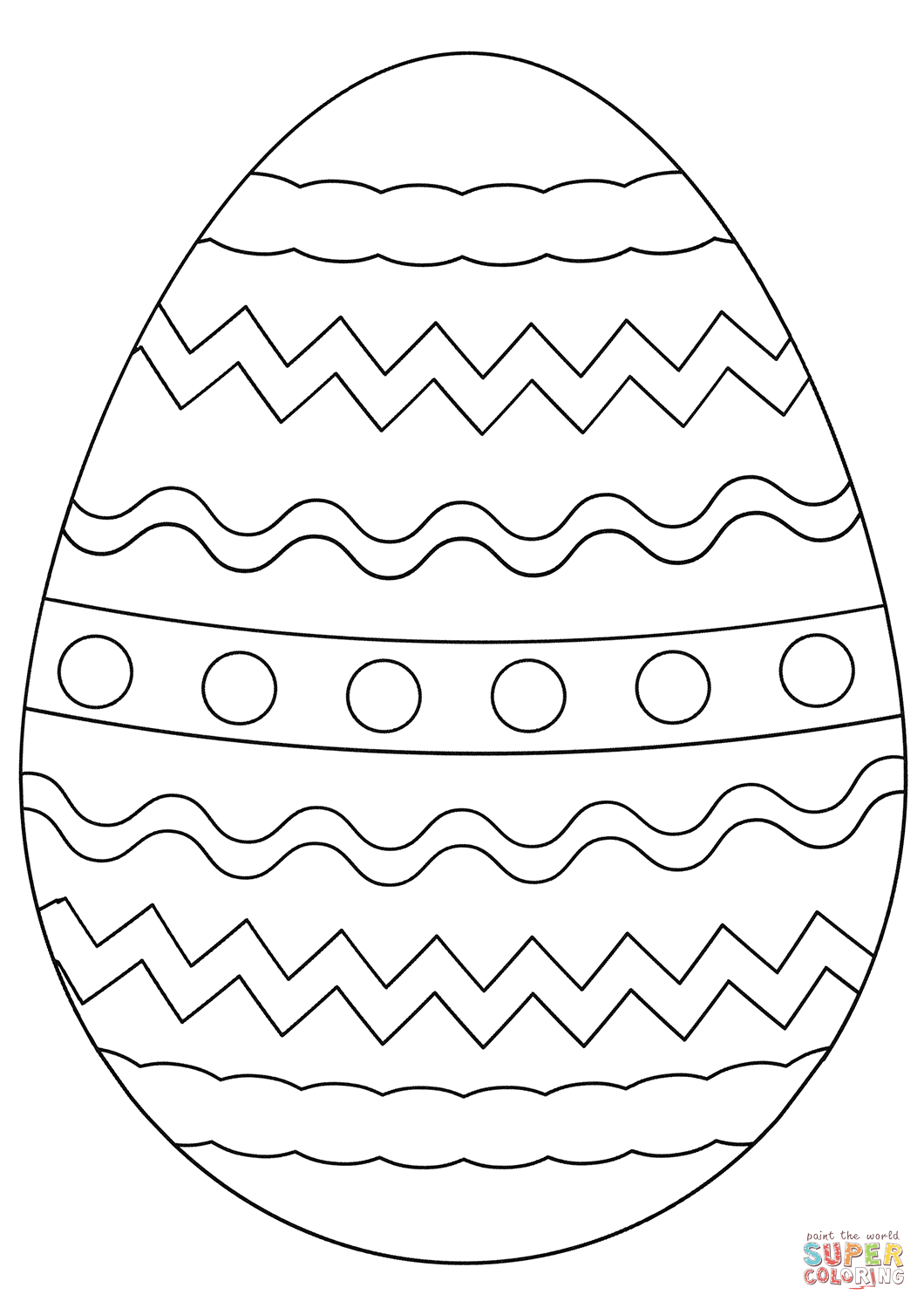 Easter egg coloring page free printable coloring pages