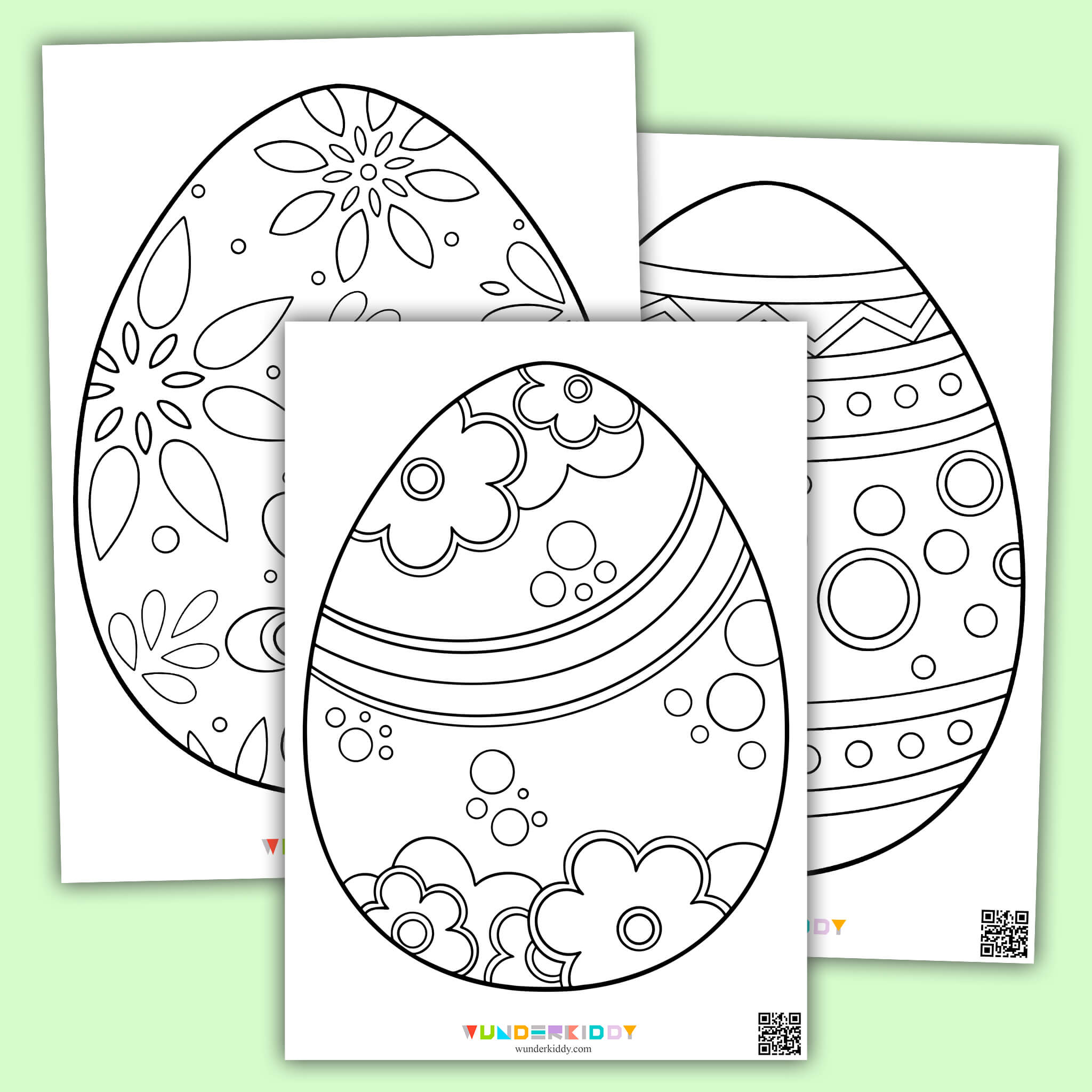 Printable easter egg template and colouring page pdf