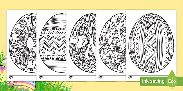 Cartoon easter eggs primary resources