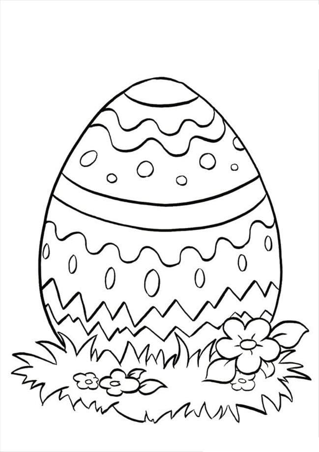 Free printable easter egg image coloring page