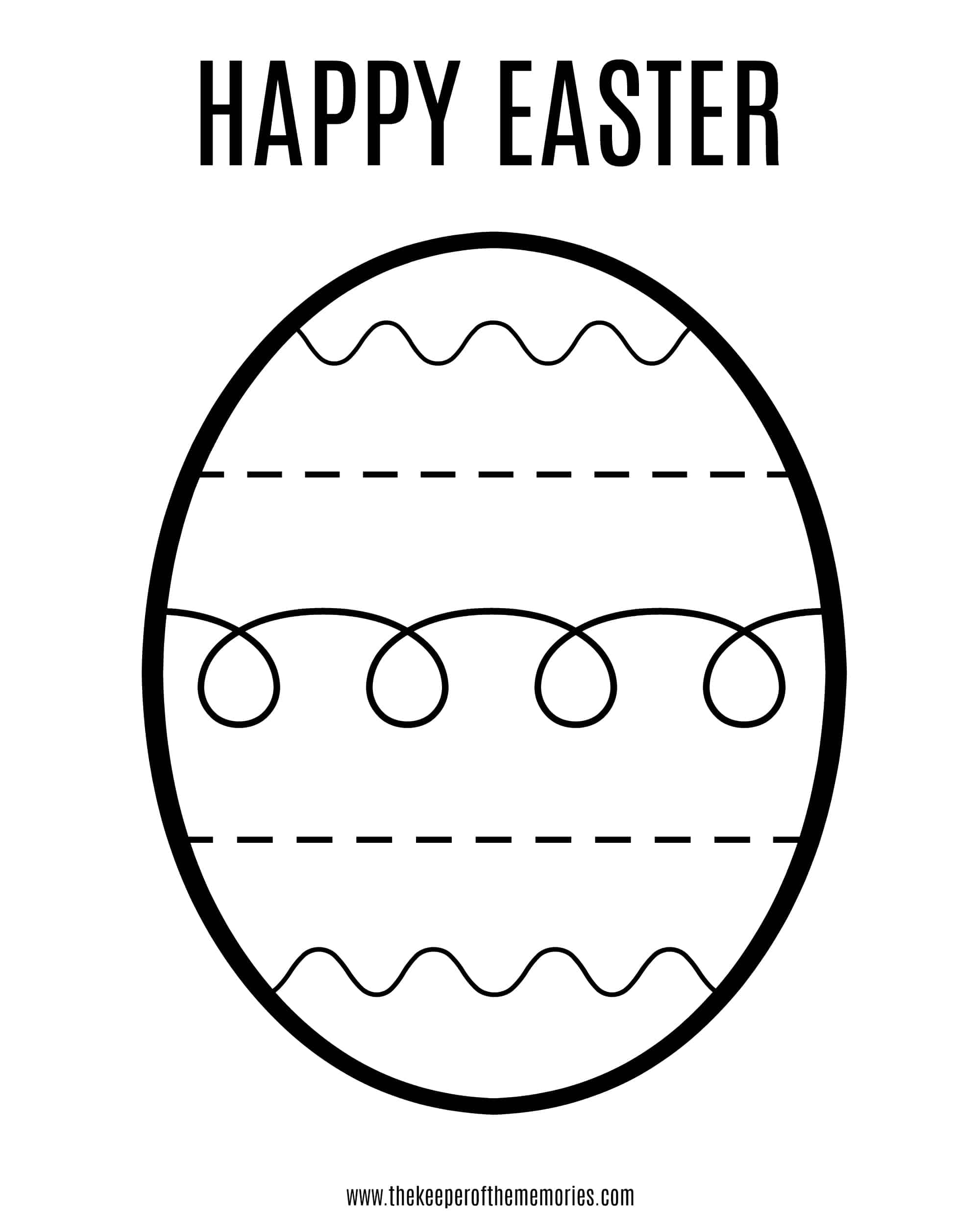 Free printable easter coloring sheet for little kids